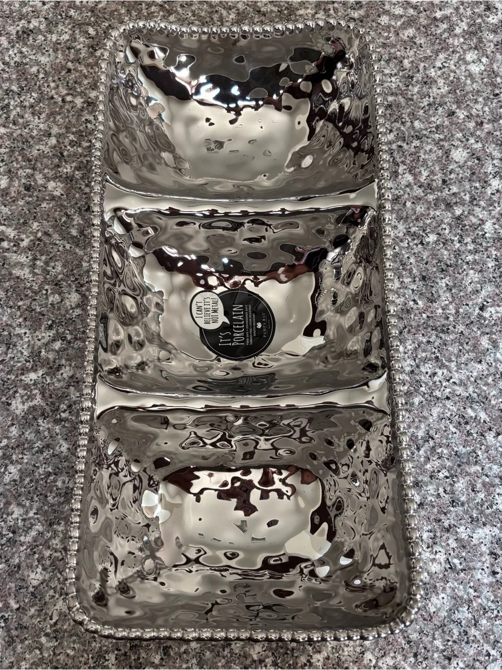 The Pampa Bay Verona 3-Section Serving Piece (Model: CER2426) No Box